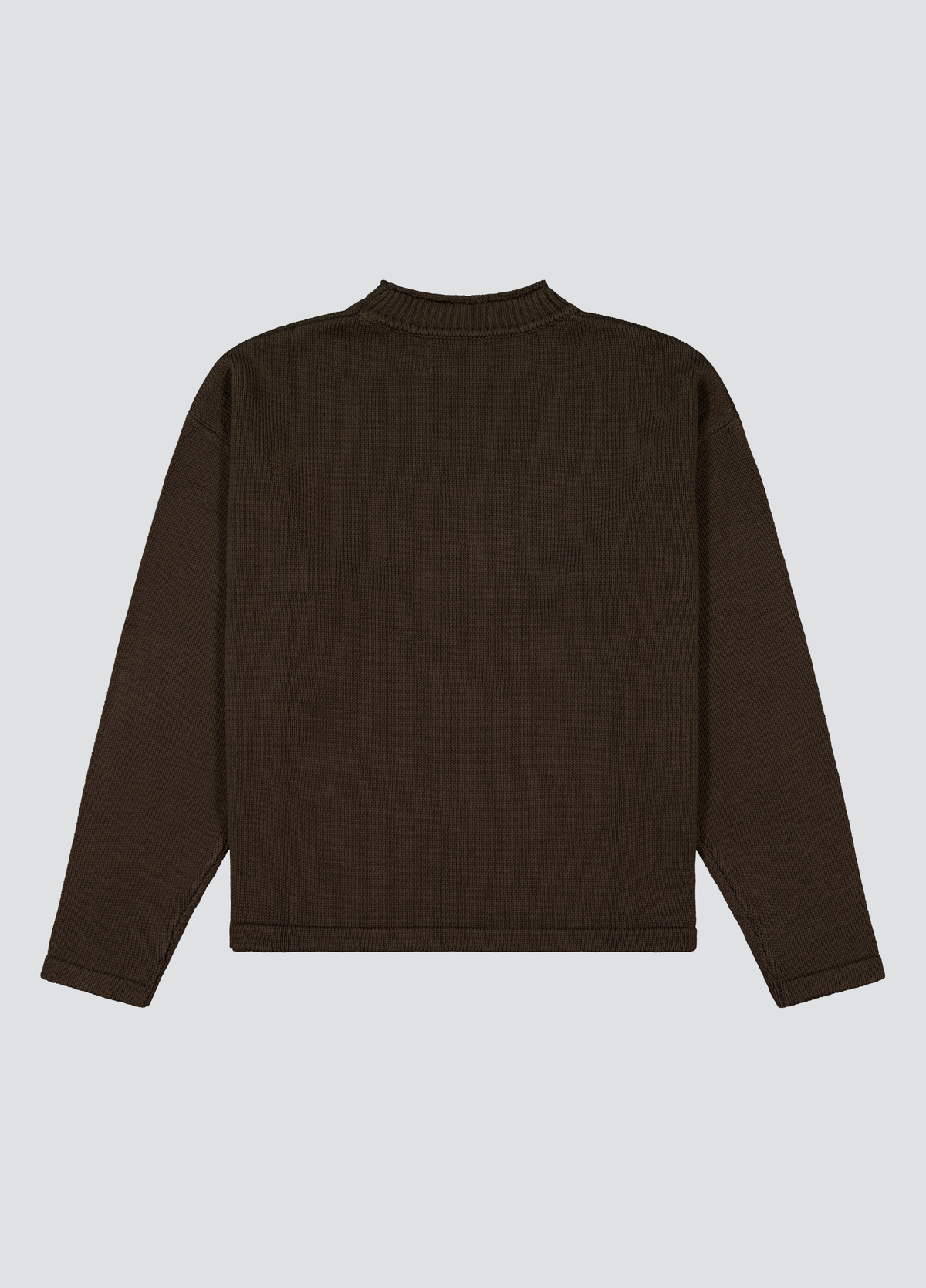 Hemp Mock Neck Knit - Brown