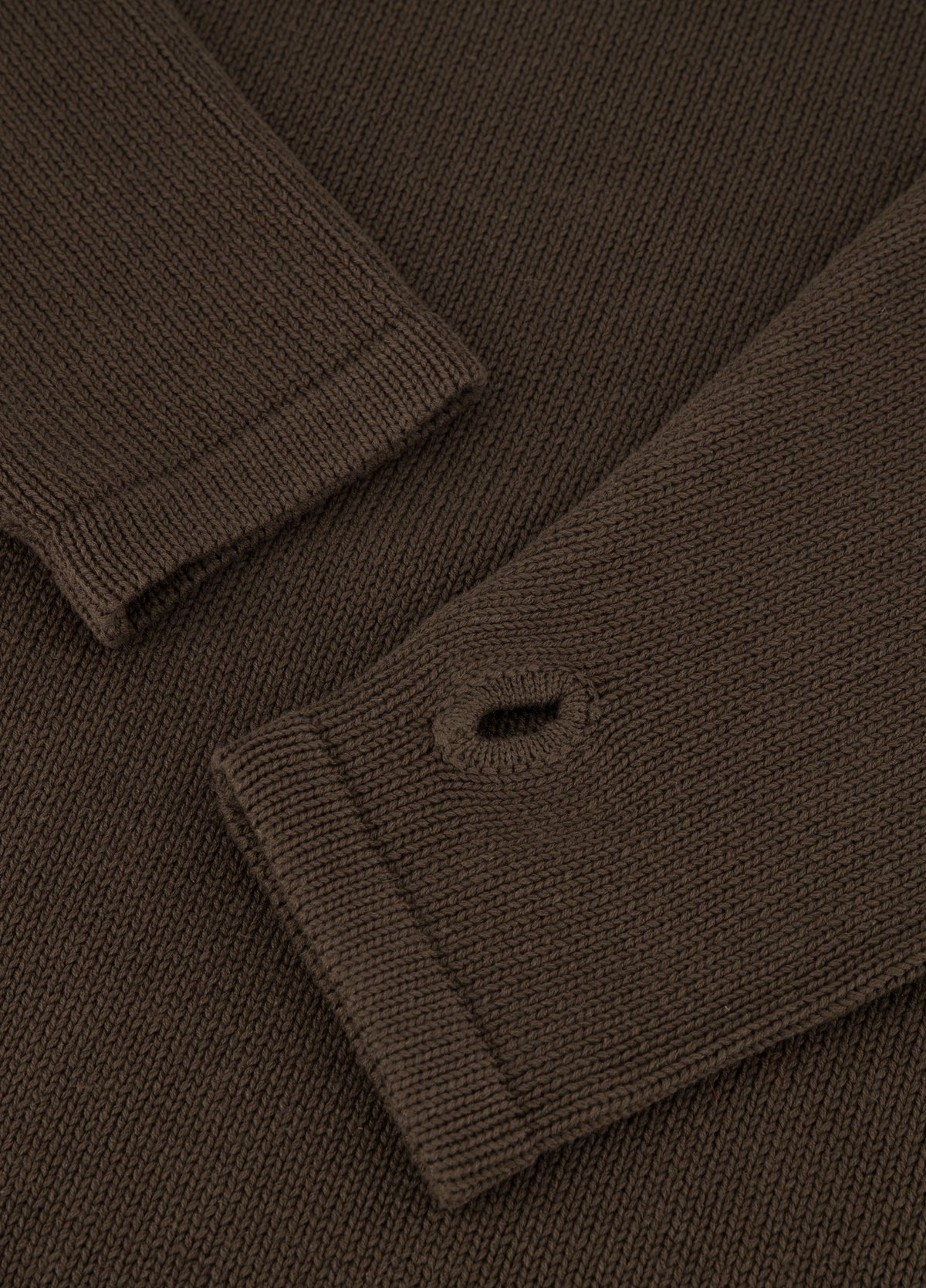 Hemp Mock Neck Knit - Brown