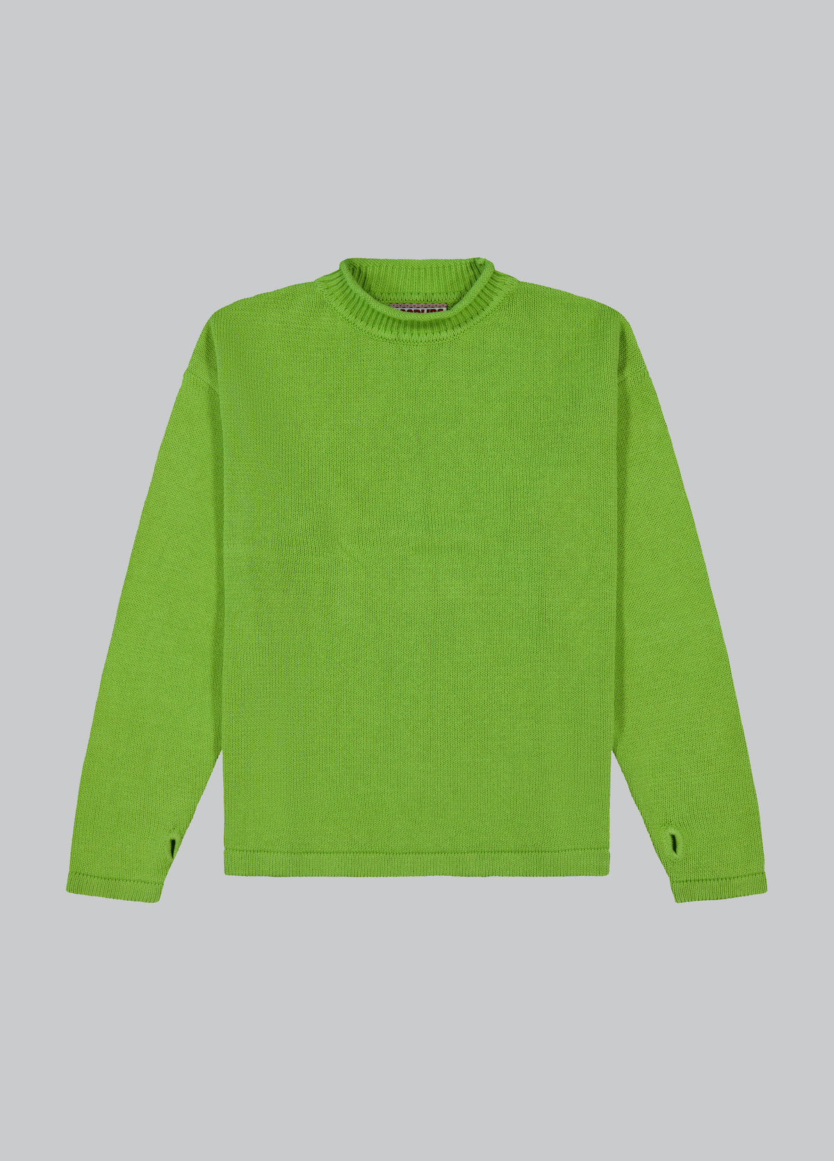 『AFENDS』Hemp Panel Crew Neck Jumper Hemp Mock Neck Knit - Kiwi | Goodlids