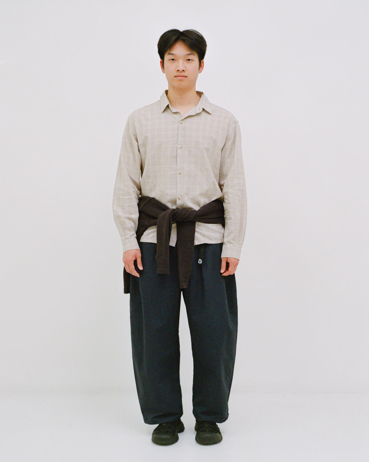 Pleated Hiking Pants - Navy