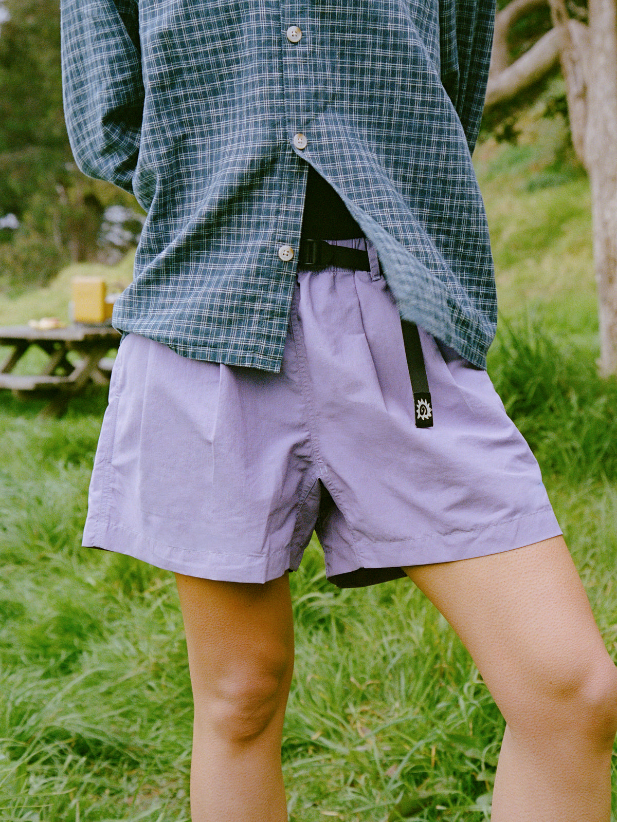 Pleated Hiking Shorts - Lilac
