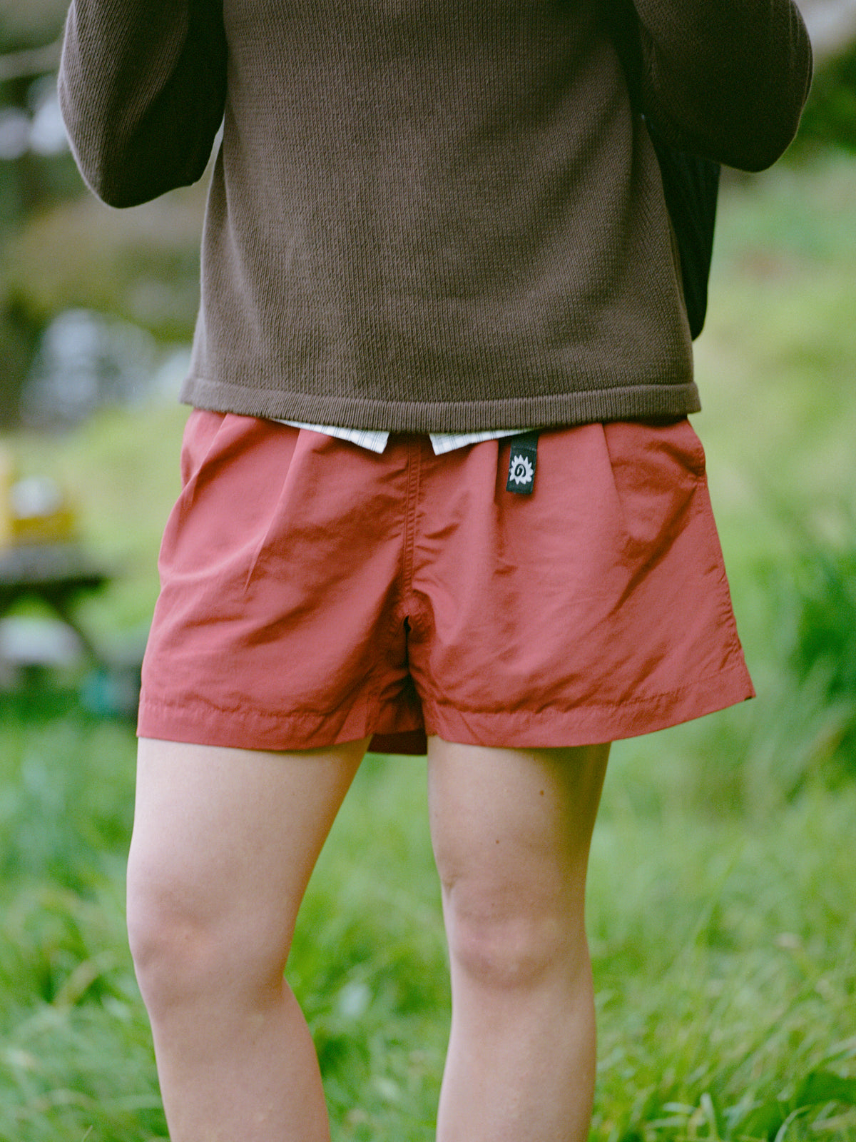 Pleated Hiking Shorts - Red