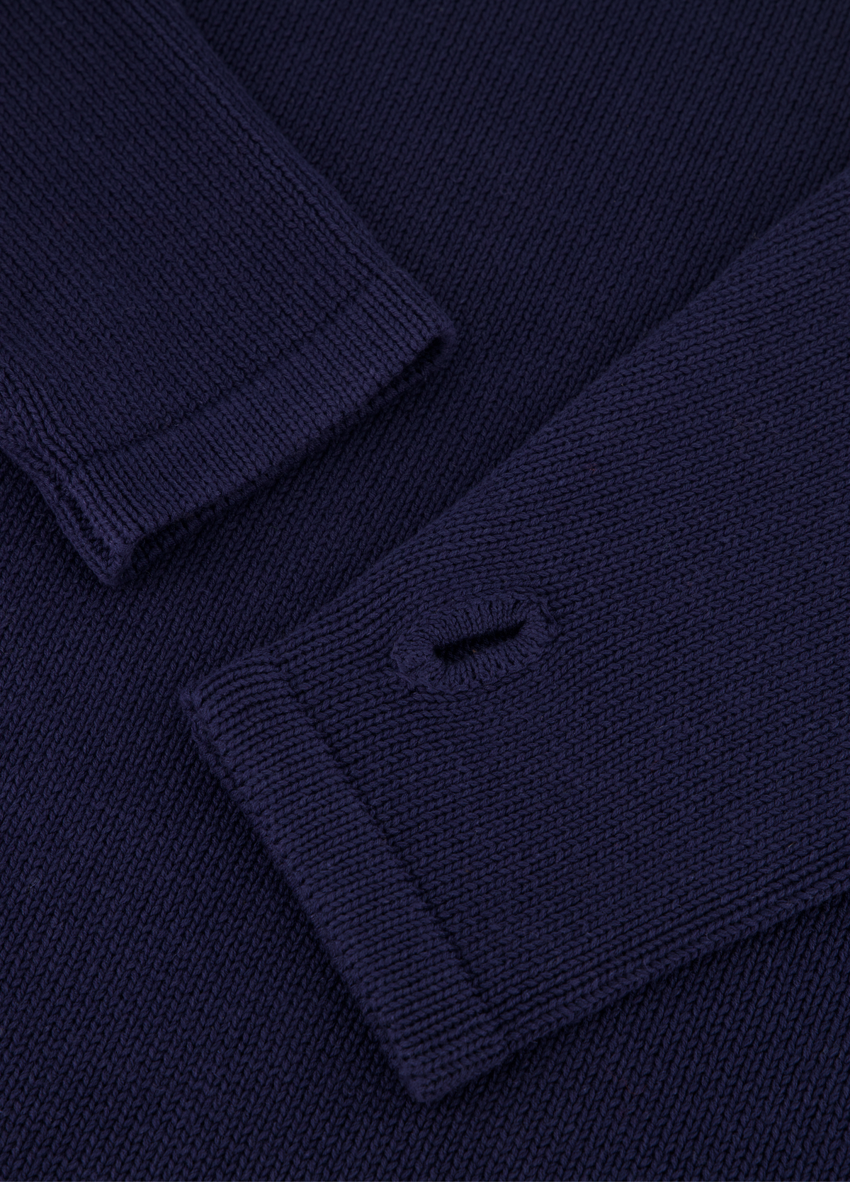 Hemp Mock Neck Knit - Navy