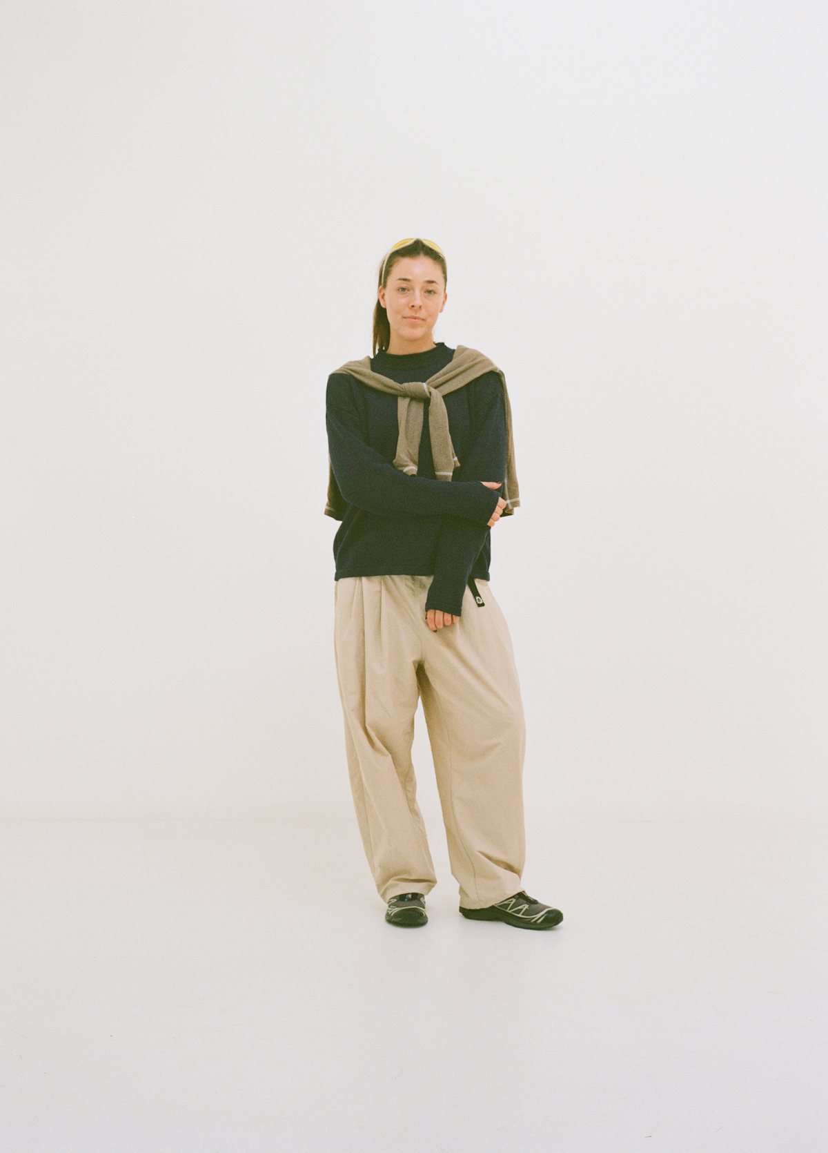 Hemp Mock Neck Knit - Navy