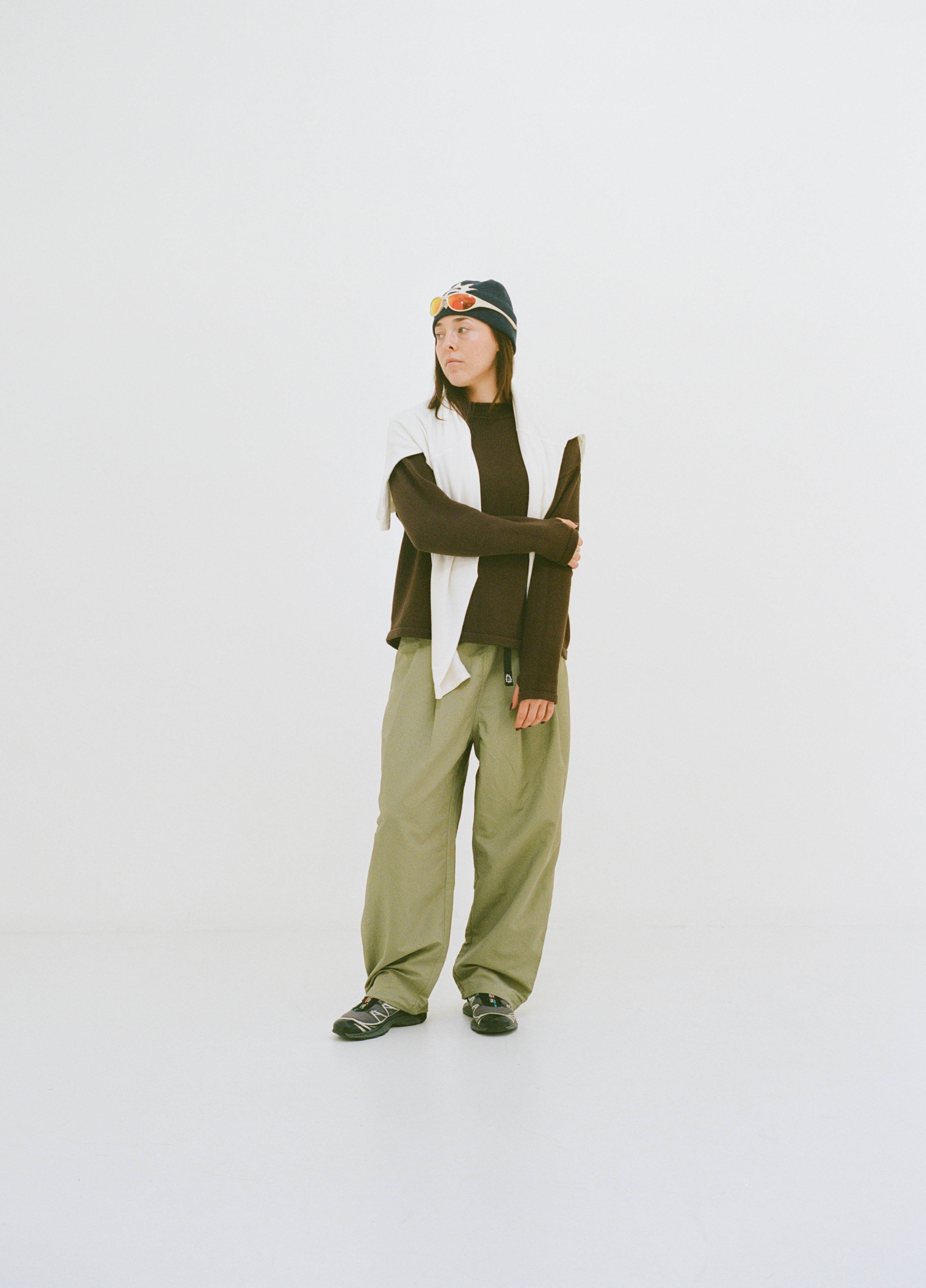 Hemp Mock Neck Knit - Brown