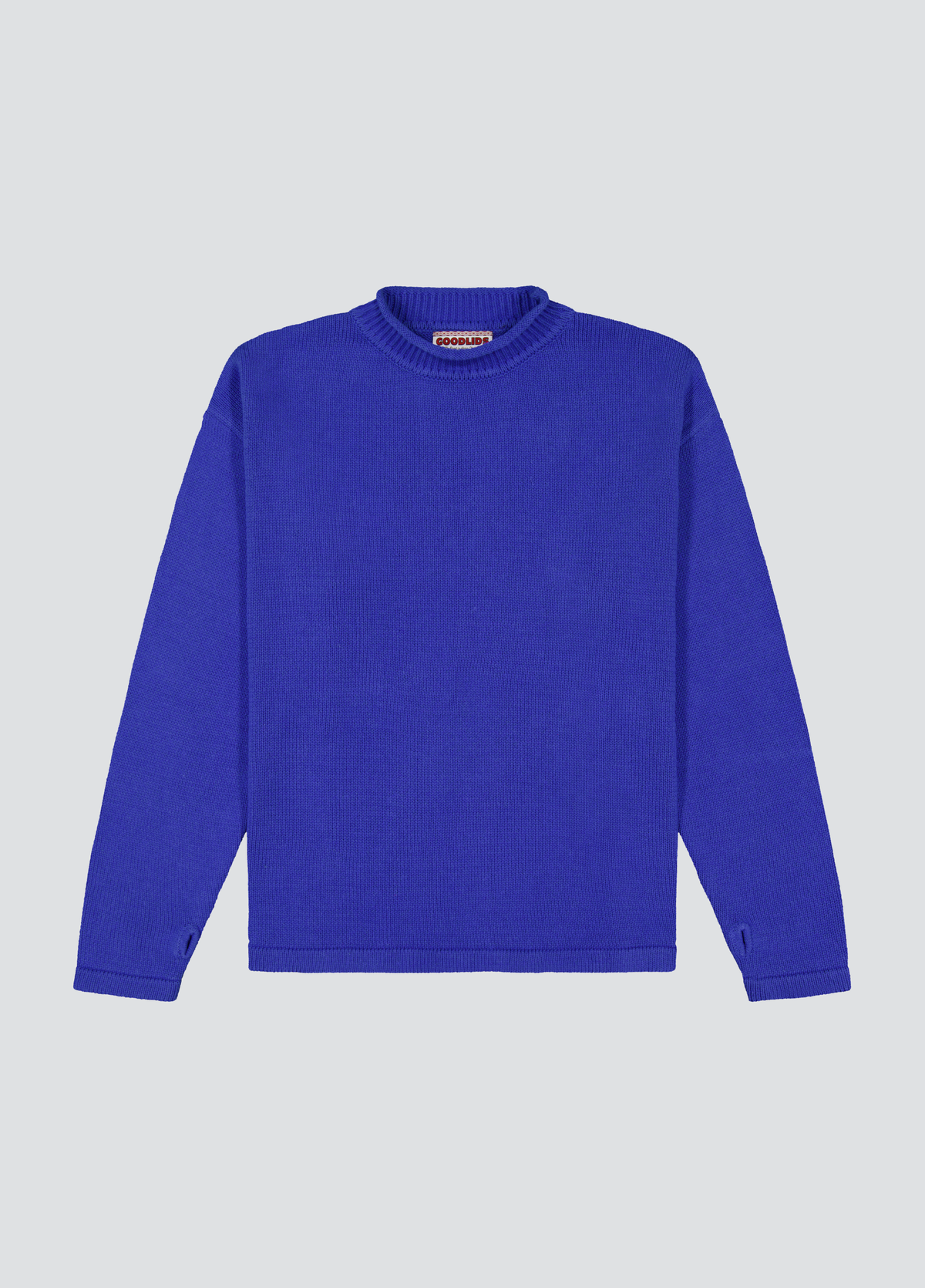 Hemp Mock Neck Knit - Blue