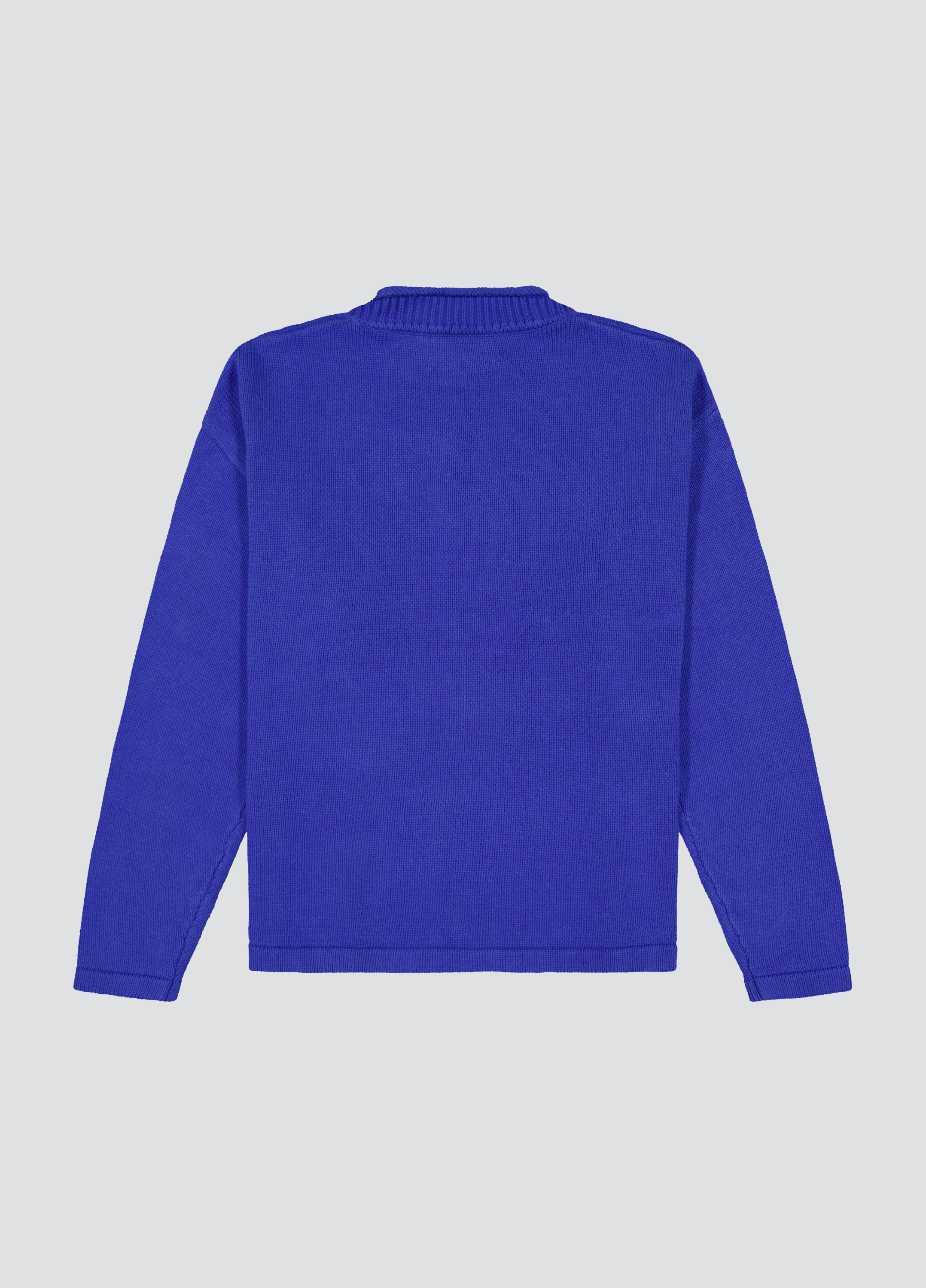 Hemp Mock Neck Knit - Blue