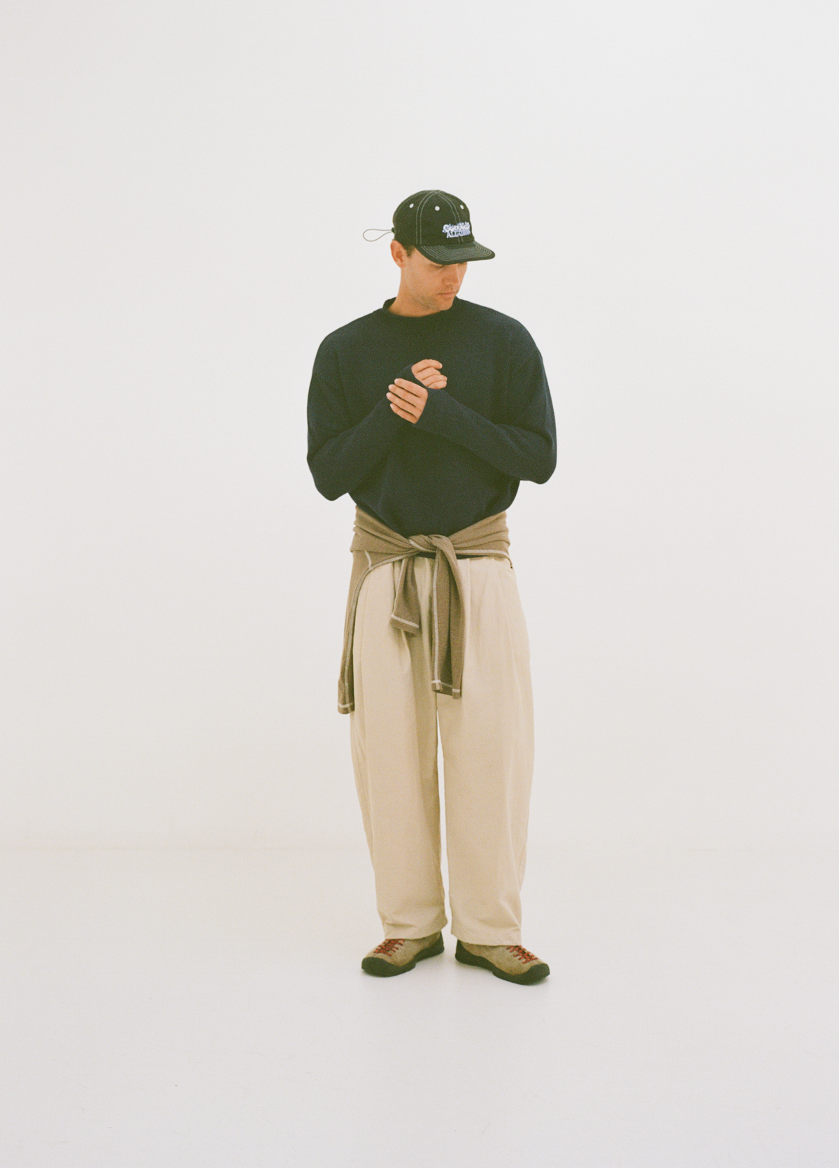 Hemp Mock Neck Knit - Navy