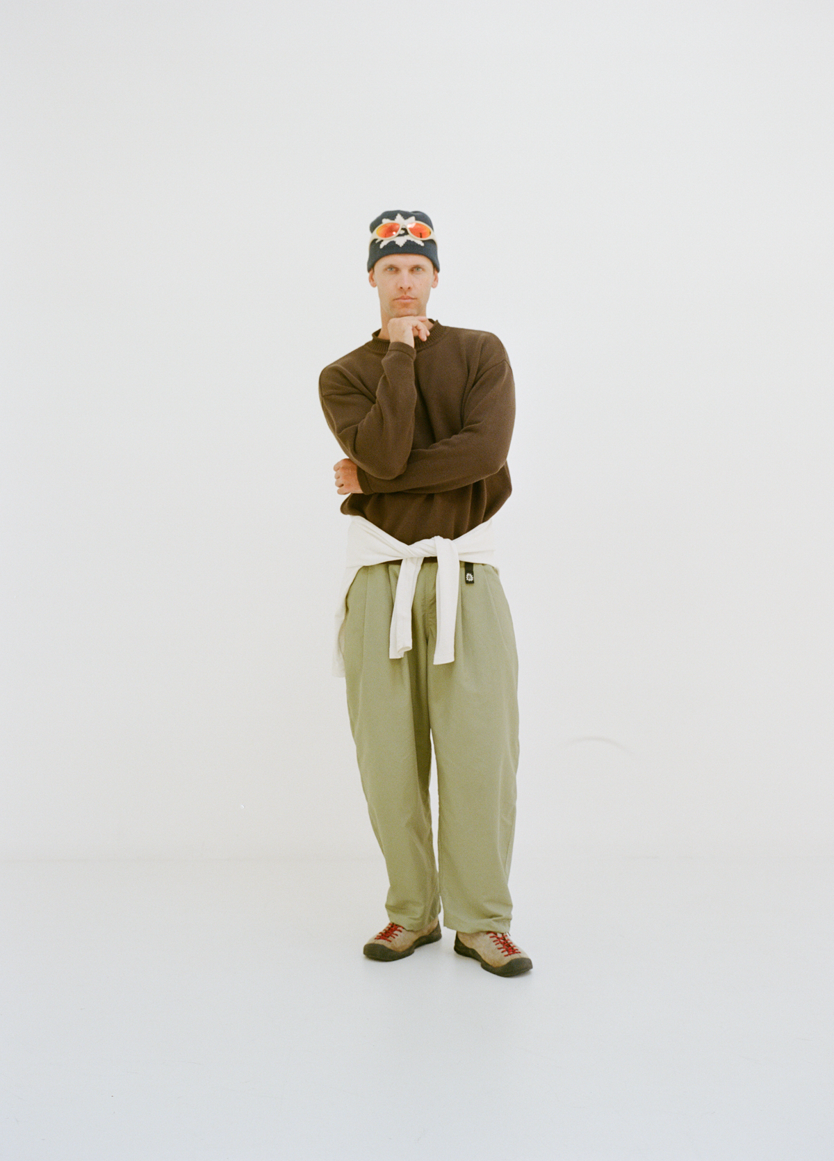 Hemp Mock Neck Knit - Brown