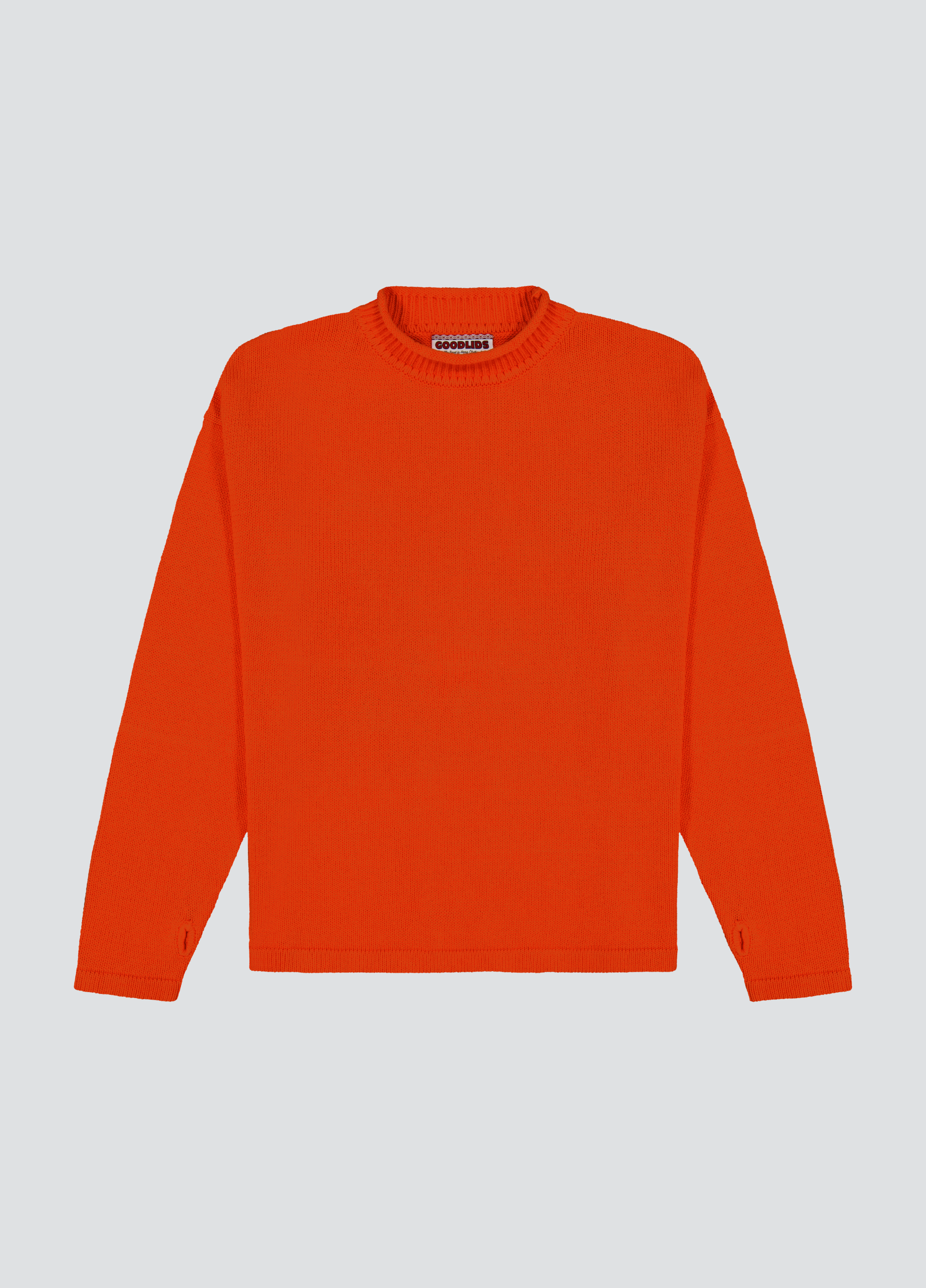 Hemp Mock Neck Knit - Red