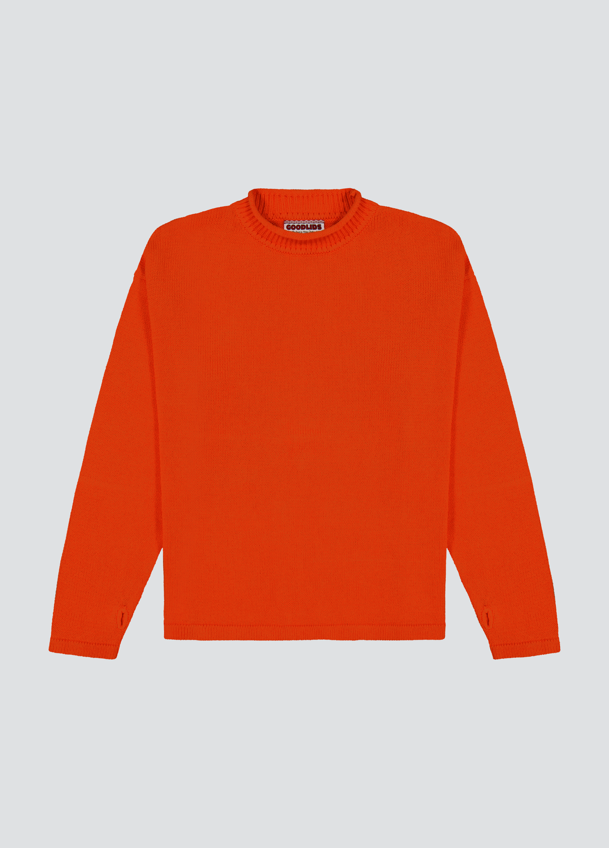 Hemp Mock Neck Knit - Red
