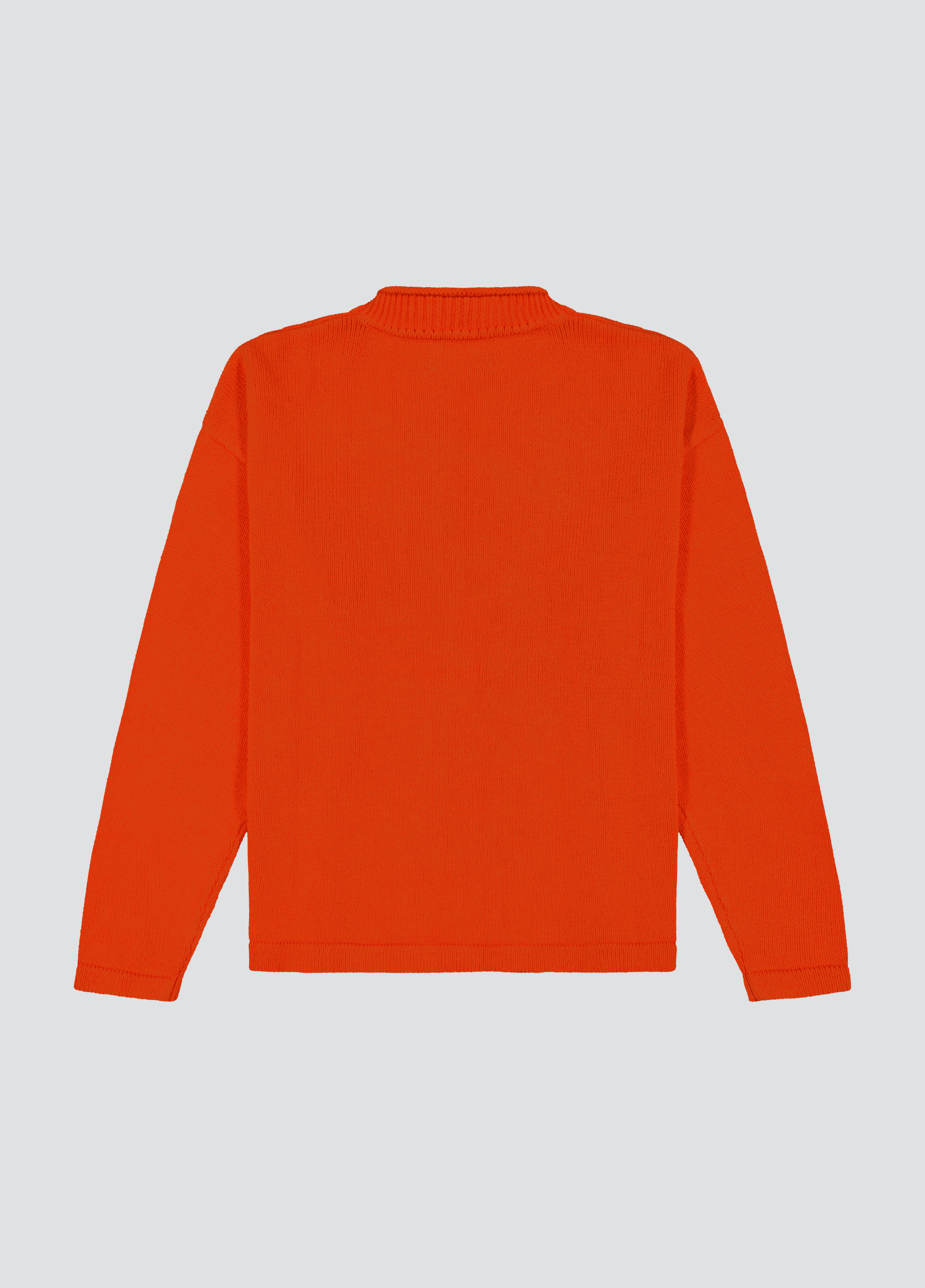Hemp Mock Neck Knit - Red