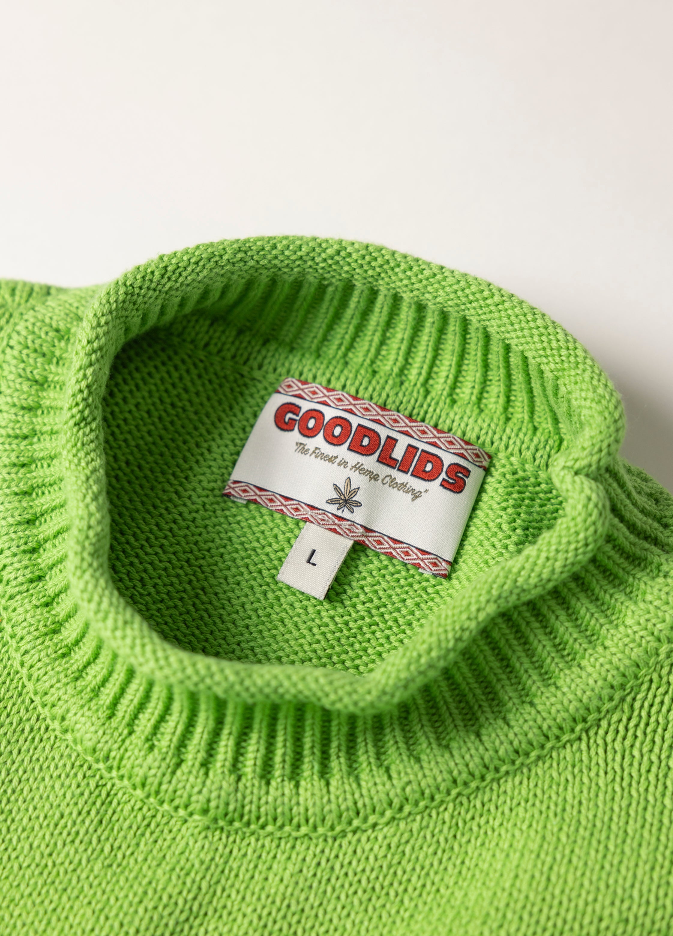 Hemp Mock Neck Knit - Kiwi