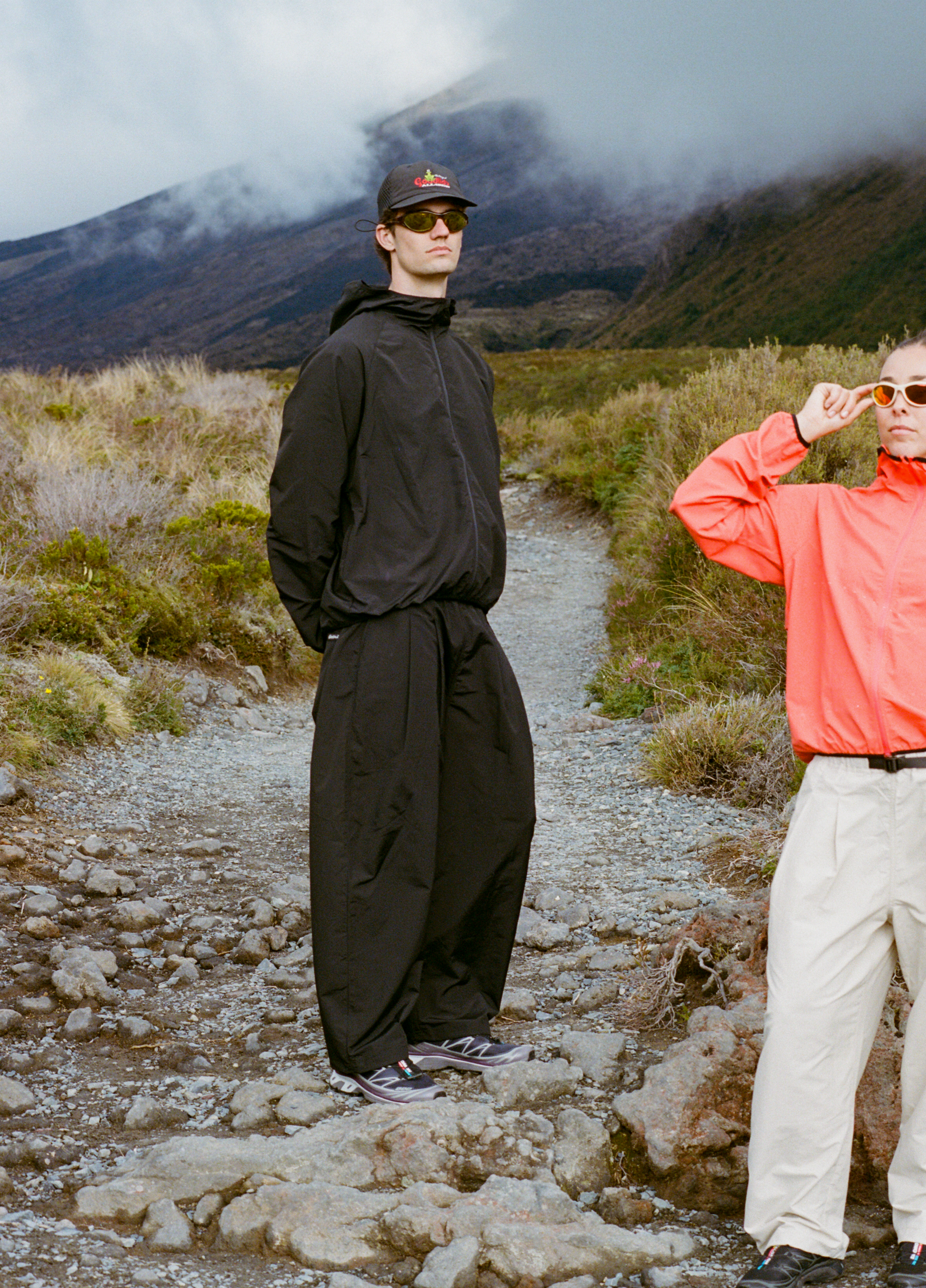 Pleated Hiking Pants - Black