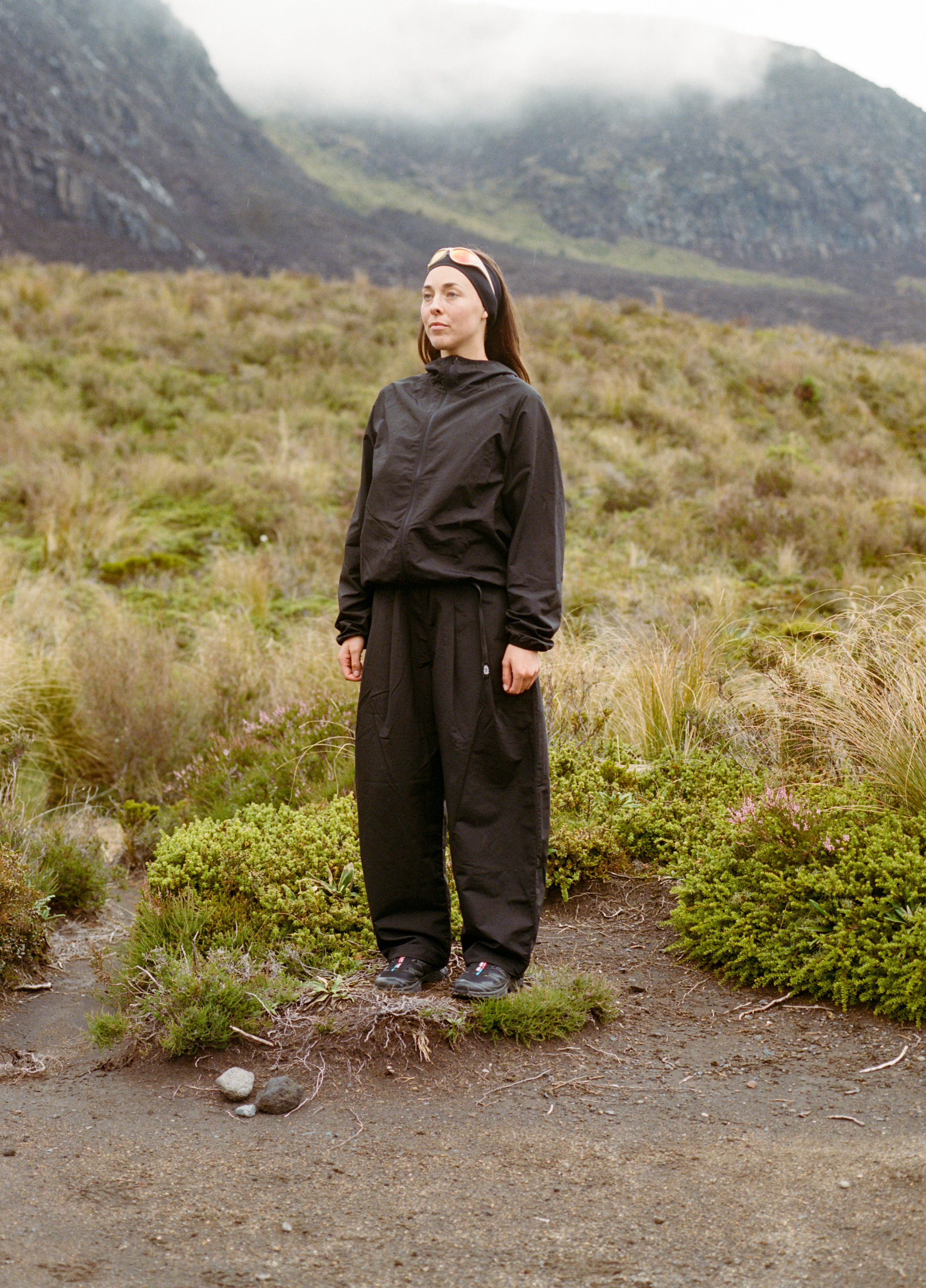 Pleated Hiking Pants - Black