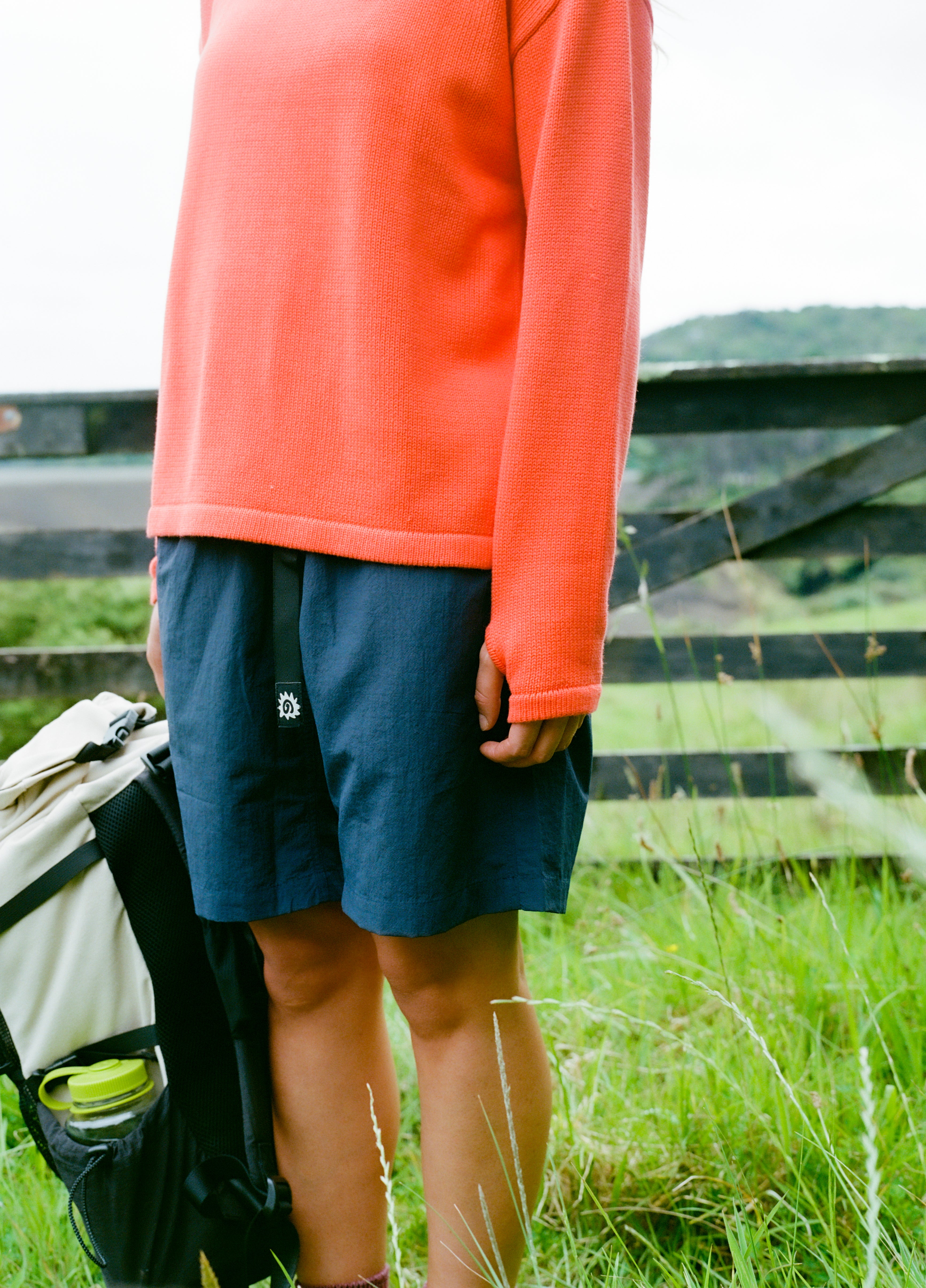 Hemp Mock Neck Knit - Red