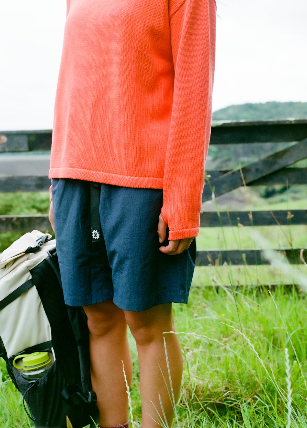 Hemp Mock Neck Knit - Red