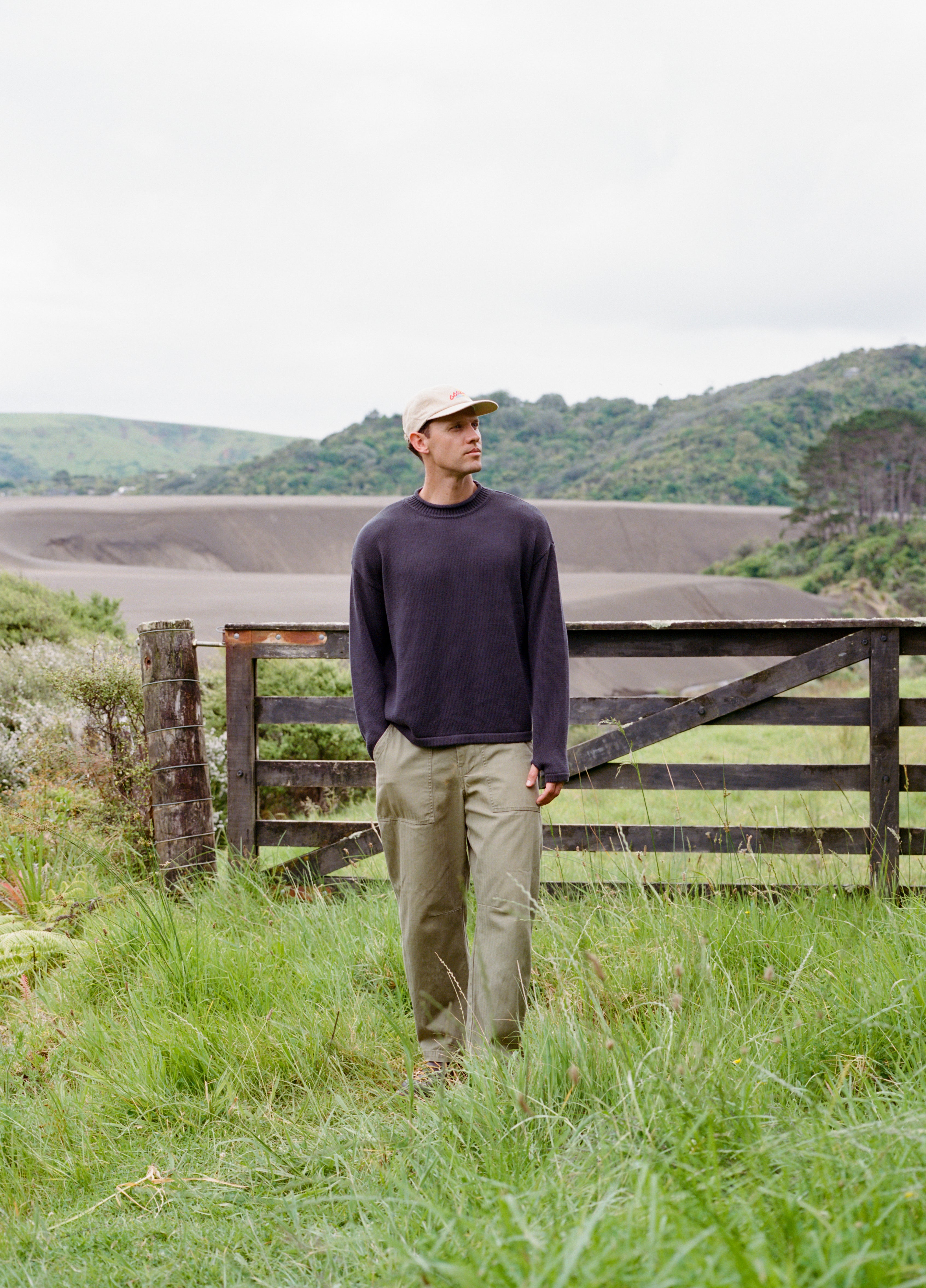 Hemp Mock Neck Knit - Charcoal