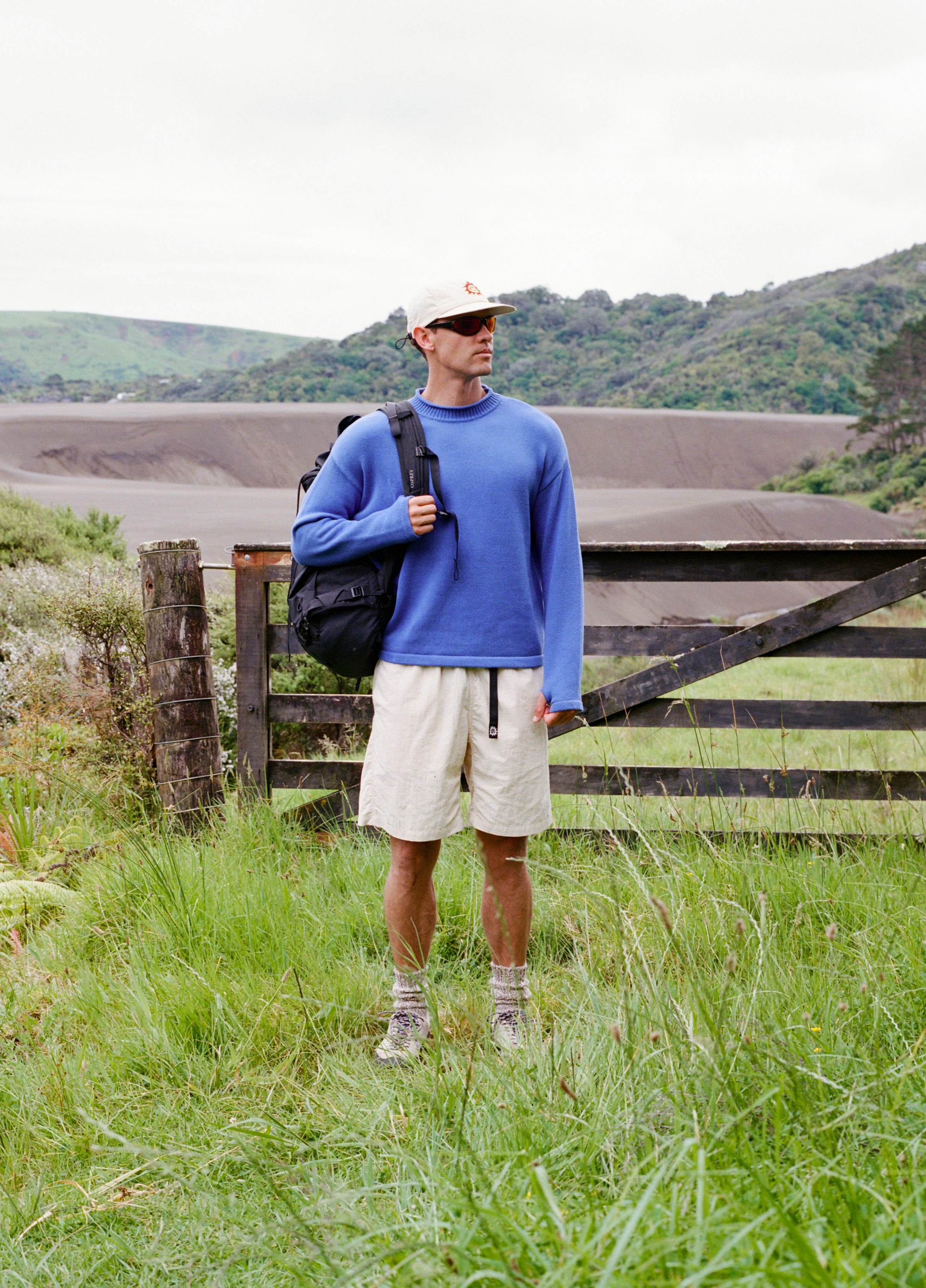 Hemp Mock Neck Knit - Blue