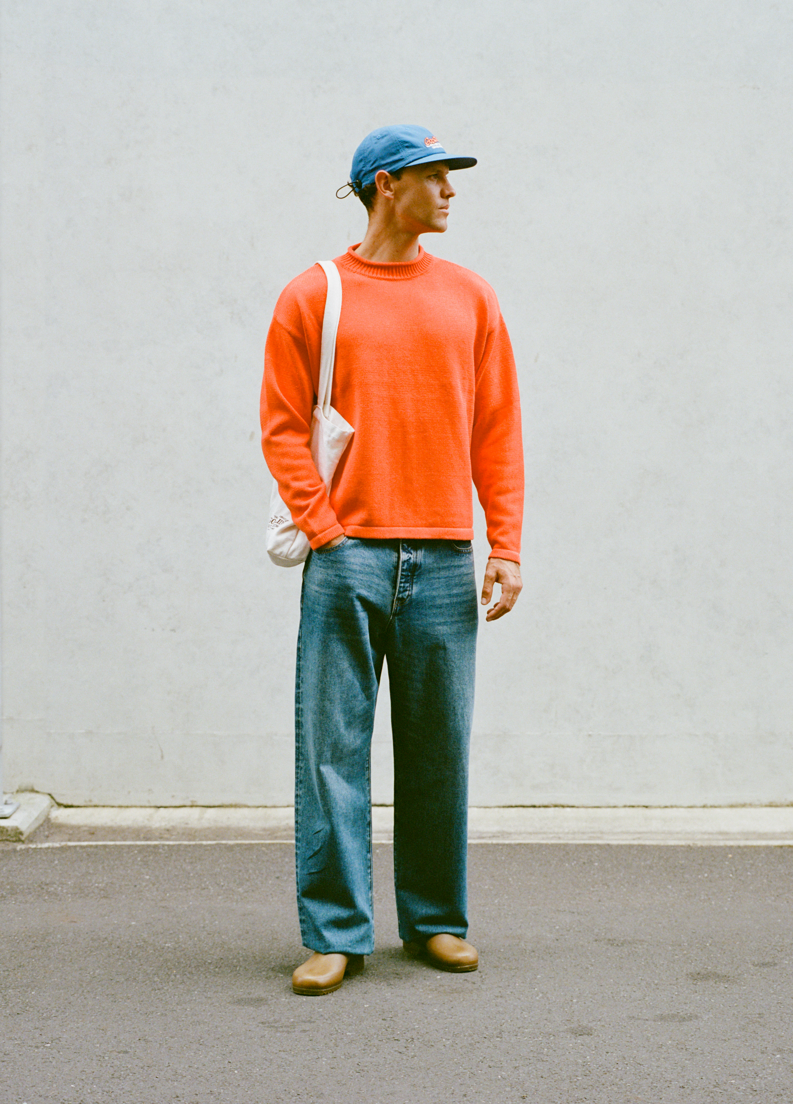 Hemp Mock Neck Knit - Red